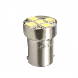 R5W/R10W 12V BA15s LED 5xSMD5050 ΛΕΥΚΟ (ΜΟΝΟΠΟΛΙΚΟ) M-TECH - 1 TEM. R5W/R10W 12V BA15s LED 5xSMD5050 ΛΕΥΚΟ (ΜΟΝΟΠΟΛΙΚΟ) M-TECH - 1 TEM.