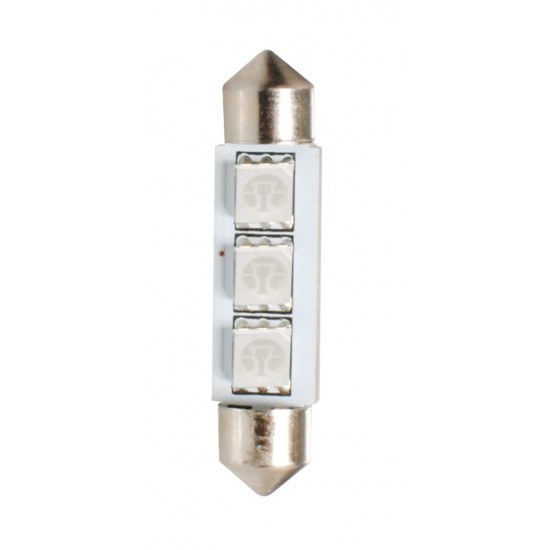 ΛΑΜΠΑΚΙΑ ΠΛΑΦΟΝΙΕΡΑΣ C5W 12V SV8.5 41mm 3xSMD5050 LED ΜΠΛΕ CAN-BUS M-TECH - 1 τεμ.