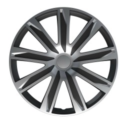Lampa - Σετ Τάσια Αυτοκινήτου 15’’ Raze Silver/Black από υλικό ABS σε Ασημί με Μαύρο Χρώμα - 4 TEM (L3149.2)