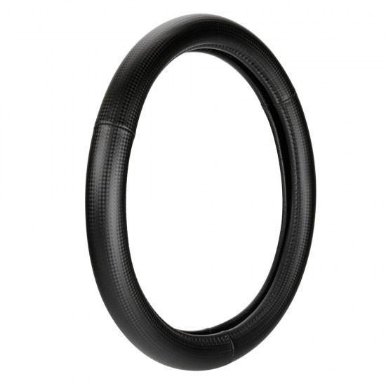 ΚΑΛΥΜΜΑ ΤΙΜΟΝΙΟΥ RACING PREMIUM BLACK (S) 35/37cm ΣΥΝΘΕΤΙΚΟ ΔΕΡΜΑ SKEENTEX ΜΑΥΡΟ/CARBON LOOK LAMPA  - 1 ΤΕΜ.