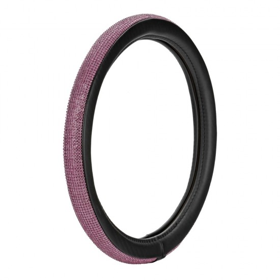 ΚΑΛΥΜΜΑ ΤΙΜΟΝΙΟΥ DIAMONDS PINK (Μ) 37/39cm ΣΥΝΘΕΤΙΚΟ ΔΕΡΜΑ SKEENTEX ΜΑΥΡΟ/POZ LAMPA  - 1 ΤΕΜ.