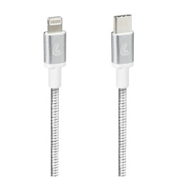 ΚΑΛΩΔΙΟ ΦΟΡΤΙΣΗΣ/ΜΕΤΑΦΟΡΑΣ ΔΕΔΟΜΕΝΩΝ USB TYPE C>APPLE 8 PIN  IRON 2.0 3000mA/30W ΑΣΗΜΙ 100cm LAMPA - 1 ΤΕΜ. ΚΑΛΩΔΙΟ ΦΟΡΤΙΣΗΣ/ΜΕΤΑΦΟΡΑΣ ΔΕΔΟΜΕΝΩΝ USB TYPE C>APPLE 8 PIN  IRON 2.0 3000mA/30W ΑΣΗΜΙ 100cm LAMPA - 1 ΤΕΜ.