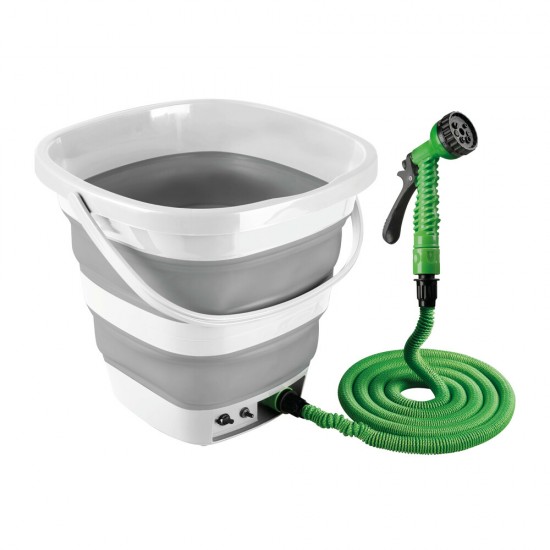 ΚΟΥΒΑΣ ΠΛΥΣΙΜΑΤΟΣ ΠΤΥΣΣΟΜΕΝΟΣ 15LT  ΜΕ ΗΛΕΚΤΡΙΚΗ ΑΝΤΛΙΑ ΝΕΡΟΥ ΚΑΙ ΛΑΣΤΙΚΟ 2>5m AQUAROVER