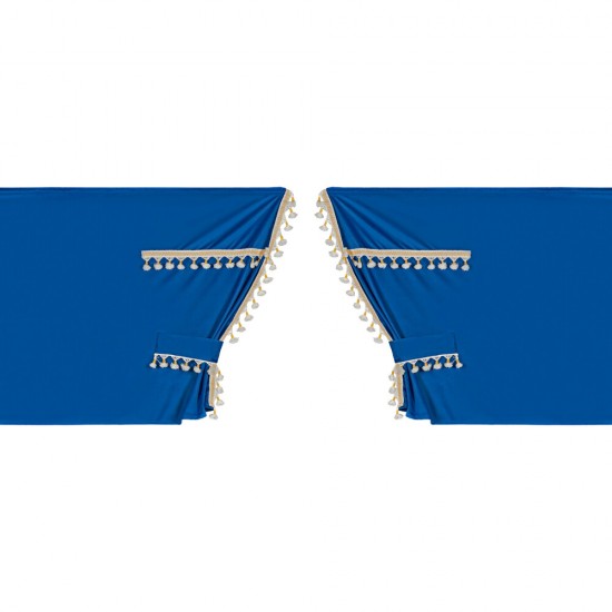 ΚΟΥΡΤΙΝΕΣ ΝΤΑΛΙΚΑΣ LUXURY SMART ΜΠΛΕ/ΧΡΥΣΟ ΣΕΤ LAMPA - 5 ΤΕΜ.