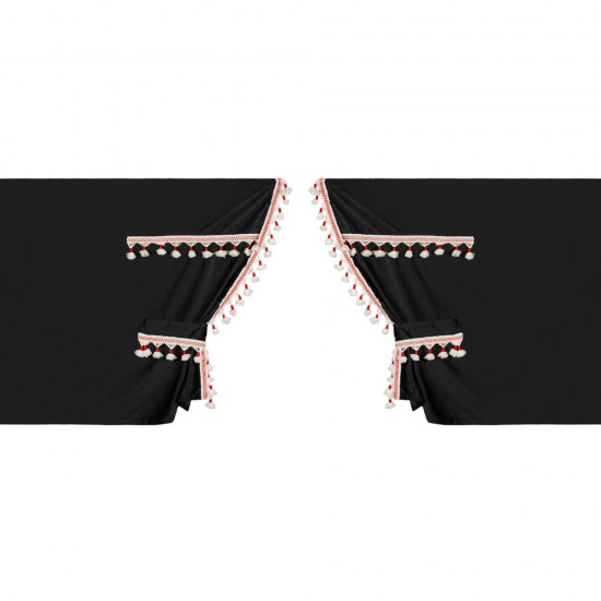 ΚΟΥΡΤΙΝΕΣ ΝΤΑΛΙΚΑΣ LUXURY SMART ΜΑΥΡΟ/ΚΟΚΚΙΝΟ ΣΕΤ LAMPA - 5 ΤΕΜ.