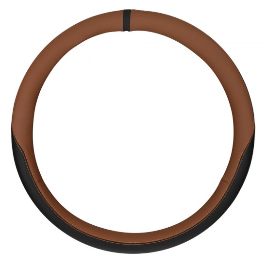 ΚΑΛΥΜΜΑ ΤΙΜΟΝΙΟΥ ΦΟΡΤΗΓΟΥ CLUB BONDED LEATHER&SKEENTEX ΔΕΡΜΑΤΙΝΗ ΜΑΥΡΟ/ΚΑΦΕ (M) 44-46cm 1ΤΕΜ. LAMPA