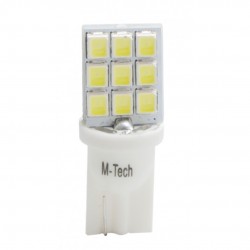 T10 W5W 12V W2,1x9,5d LED 9xSMD2835 ΛΕΥΚΟ (ΚΑΡΦΩΤΟ ΑΚΑΛΥΚΟ) BLISTER 2ΤΕΜ. M-TECH T10 W5W 12V W2,1x9,5d LED 9xSMD2835 ΛΕΥΚΟ (ΚΑΡΦΩΤΟ ΑΚΑΛΥΚΟ) BLISTER 2ΤΕΜ. M-TECH