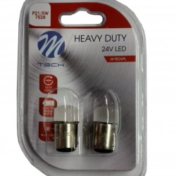 P21/5W 24V BAY15d 9xSMD3014 LED ΚΟΚΚΙΝΟ HEAVY-DUTY BLISTER M-TECH - 2 ΤΕΜ. P21/5W 24V BAY15d 9xSMD3014 LED ΚΟΚΚΙΝΟ HEAVY-DUTY BLISTER M-TECH - 2 ΤΕΜ.
