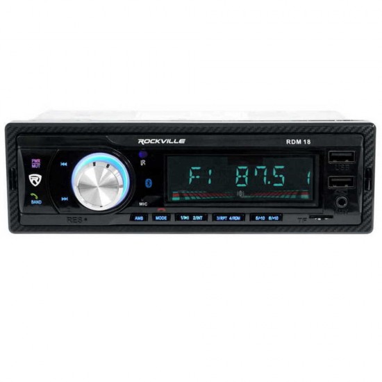 RADIO USB/SD/AUX/BLUETOOTH A2DP ΜΕ ΜΠΛΕ ΦΩΤΙΣΜΟ & REMOTE CONTROL RDM18 ROCKVILLE RADIO USB/SD/AUX/BLUETOOTH A2DP ΜΕ ΜΠΛΕ ΦΩΤΙΣΜΟ & REMOTE CONTROL RDM18 ROCKVILLE