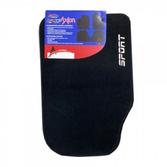 ΠΑΤΑΚΙΑ ΜΟΚΕΤΑ VELOUR 9 SPORT ΜΑΥΡΑ ΜΕ ΜΑΥΡΟ ΡΕΛΙ ΚΑΙ ΑΦΡΟ UNIVERSAL ME ΛΟΓΟΤΥΠΟ SPORT RACE AXION - 4 ΤΕΜ. ΠΑΤΑΚΙΑ ΜΟΚΕΤΑ VELOUR 9 SPORT ΜΑΥΡΑ ΜΕ ΜΑΥΡΟ ΡΕΛΙ ΚΑΙ ΑΦΡΟ UNIVERSAL ME ΛΟΓΟΤΥΠΟ SPORT RACE AXION - 4 ΤΕΜ.