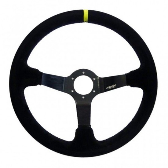 ΤΙΜΟΝΙ CARRERA ΤΡΙΑΚΤΙΝΟ 350 mm/ΠΑΧΟΣ 104 mm/BΑΘΟΣ 90 mm (ΜΑΥΡΟ ΣΟΥΕΝΤ ΜΕ ΚΙΤΡΙΝΗ ΡΙΓΑ)