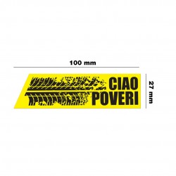 ΑΥΤΟΚΟΛΛΗΤΟ CIAO POVERI ΚΙΤΡΙΝΟ 100x27mm SIMONI RACING - 1 ΤΕΜ. ΑΥΤΟΚΟΛΛΗΤΟ CIAO POVERI ΚΙΤΡΙΝΟ 100x27mm SIMONI RACING - 1 ΤΕΜ.