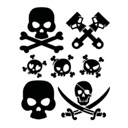 ΑΥΤΟΚΟΛΛΗΤΑ ΝΕΚΡΟΚΕΦΑΛΕΣ SKULLS (ΦΥΛΛΟ 12 Χ 10 cm) - 7 ΤΕΜ. ΑΥΤΟΚΟΛΛΗΤΑ ΝΕΚΡΟΚΕΦΑΛΕΣ SKULLS (ΦΥΛΛΟ 12 Χ 10 cm) - 7 ΤΕΜ.