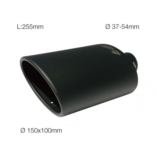 ΑΚΡΟ (ΜΠΟΥΚΑ) ΕΞΑΤΜΙΣΗΣ ΜΑΥΡΟ ΜΑΤ Φ37-54 mm (ΜΗΚΟΣ 255 mm/ΔΙΑΜΕΤΡΟΣ ΕΞΩΤΕΡΙΚΗ 150x100mm) SIMONI RACING  - 1 τεμ. ΑΚΡΟ (ΜΠΟΥΚΑ) ΕΞΑΤΜΙΣΗΣ ΜΑΥΡΟ ΜΑΤ Φ37-54 mm (ΜΗΚΟΣ 255 mm/ΔΙΑΜΕΤΡΟΣ ΕΞΩΤΕΡΙΚΗ 150x100mm) SIMONI RACING  - 1 τεμ.