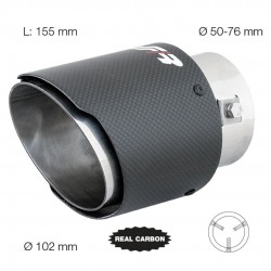 ΑΚΡΟ ΕΞΑΤΜΙΣΗΣ REAL CARBON 50-76mm ΣΤΡΟΓΓΥΛΟ ΑΚΡΟ ΕΞΑΤΜΙΣΗΣ REAL CARBON 50-76mm ΣΤΡΟΓΓΥΛΟ