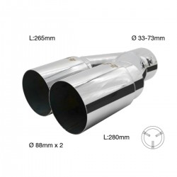 ΑΚΡΟ (ΜΠΟΥΚΑ) ΕΞΑΤΜΙΣΗΣ ΔΙΠΛΗ ΑΠΟΛΗΞΗ 33>73mm (ΜΗΚΟΣ: 280mm/ ΔΙΑΜΕΤΡΟΣ ΕΞΩΤΕΡΙΚΗ 88mmX2) SIMONI RACING - 1 TEM. ΑΚΡΟ (ΜΠΟΥΚΑ) ΕΞΑΤΜΙΣΗΣ ΔΙΠΛΗ ΑΠΟΛΗΞΗ 33>73mm (ΜΗΚΟΣ: 280mm/ ΔΙΑΜΕΤΡΟΣ ΕΞΩΤΕΡΙΚΗ 88mmX2) SIMONI RACING - 1 TEM.