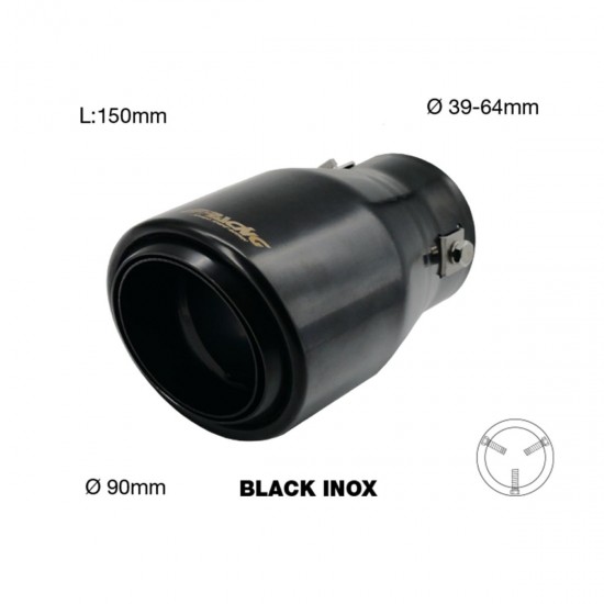 ΑΚΡΟ (ΜΠΟΥΚΑ) ΕΞΑΤΜΙΣΗΣ INOX ΜΑΥΡΗ 39>64mm (ΜΗΚΟΣ: 150mm/ ΔΙΑΜΕΤΡΟΣ ΕΞΩΤΕΡΙΚΗ 90mm) SIMONI RACING - 1 TEM. ΑΚΡΟ (ΜΠΟΥΚΑ) ΕΞΑΤΜΙΣΗΣ INOX ΜΑΥΡΗ 39>64mm (ΜΗΚΟΣ: 150mm/ ΔΙΑΜΕΤΡΟΣ ΕΞΩΤΕΡΙΚΗ 90mm) SIMONI RACING - 1 TEM.