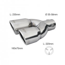 ΜΠΟΥΚΑ ΔΙΠΛΗ ΧΡΩΜΙΟΥ TRX/18R 165x77mm 220mm 35>58mm ΜΠΟΥΚΑ ΔΙΠΛΗ ΧΡΩΜΙΟΥ TRX/18R 165x77mm 220mm 35>58mm
