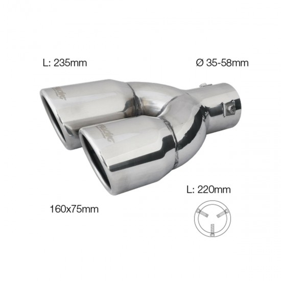 ΜΠΟΥΚΑ ΔΙΠΛΗ ΧΡΩΜΙΟΥ TRX/18R 165x77mm 220mm 35>58mm ΜΠΟΥΚΑ ΔΙΠΛΗ ΧΡΩΜΙΟΥ TRX/18R 165x77mm 220mm 35>58mm