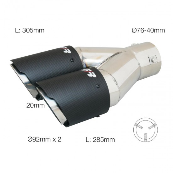 ΑΚΡΟ (ΜΠΟΥΚΑ) ΕΞΑΤΜΙΣΗΣ ΔΙΠΛΗ TRX/CR REAL CARBON 40>76mm ΜΗΚΟΣ 285/305mm (ΔΕΞΙΑ) ΑΚΡΟ (ΜΠΟΥΚΑ) ΕΞΑΤΜΙΣΗΣ ΔΙΠΛΗ TRX/CR REAL CARBON 40>76mm ΜΗΚΟΣ 285/305mm (ΔΕΞΙΑ)