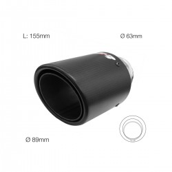 ΑΚΡΟ ΕΞΑΤΜΙΣΗΣ TRX95C REAL CARBON 63-89mm ΜΗΚΟΣ 155mm ΑΚΡΟ ΕΞΑΤΜΙΣΗΣ TRX95C REAL CARBON 63-89mm ΜΗΚΟΣ 155mm