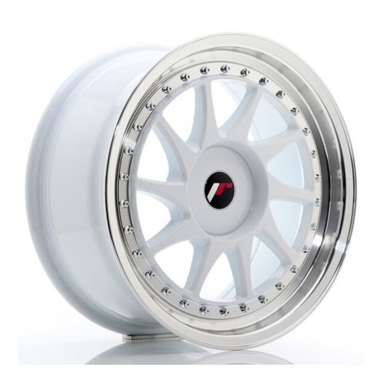 JAPAN RACING 26 16×8 ET25 4×100/108 White w/Machined Lip 