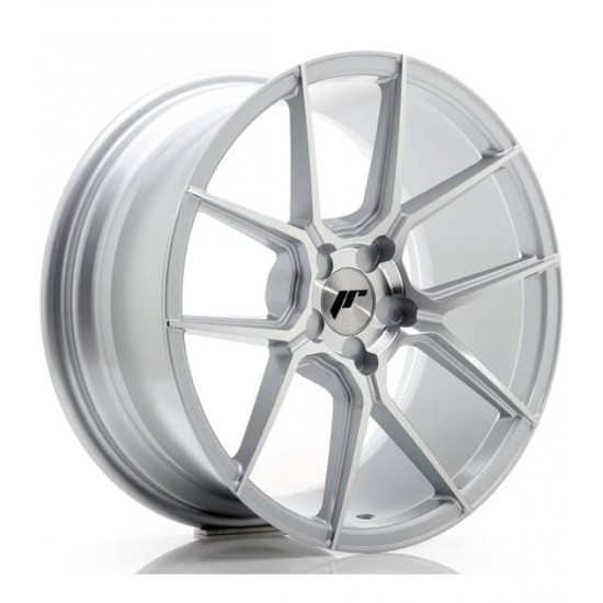 JAPAN RACING 30 17×8 ET20-40 5H BLANK Silver Machined Face