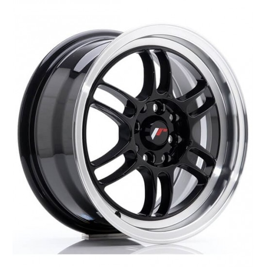 JAPAN RACING 7 16×7 ET38 4×100/114 Gloss Black w/Machined Lip