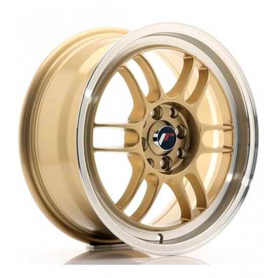 JAPAN RACING 7 16×7 ET38 4×100/114 Gold w/Machined Lip