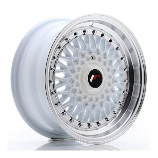 JAPAN RACING 9 16×8 ET25 4×100/108 White w/Machined Lip