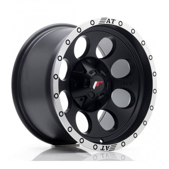 JAPAN RACING X4 16×9 ET0 6×139.7 Matt Black w/Machined Lip