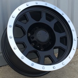 4X4 13 8×16 5×139,7 ET-25 Black Matt Face Machined