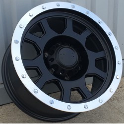 4X4 13 8×16 5×139,7 ET-25 Black Matt Face Machined