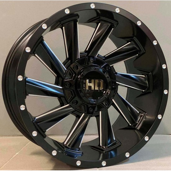 4X4 1323 9×18 6×139,7 ET0 Black Matt Face Machined