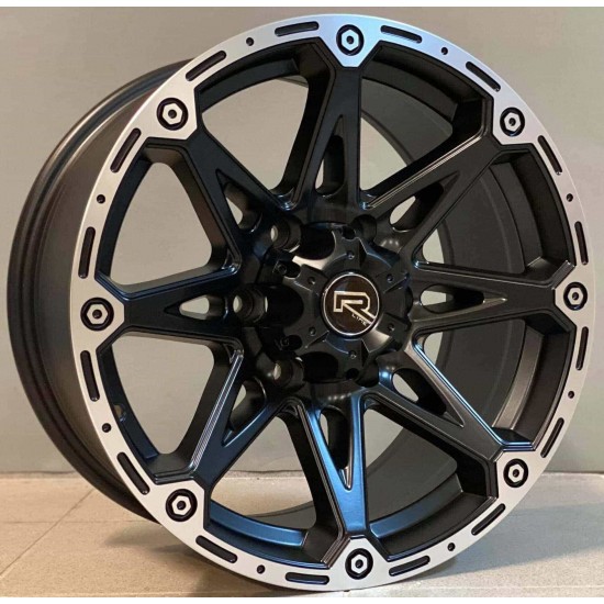 4X4 139 8,5×17 6×139,7 ET15 Black Matt Face Machined