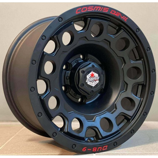 4X4 1534 9×16 6×139,7 ET0 Matt Black Red