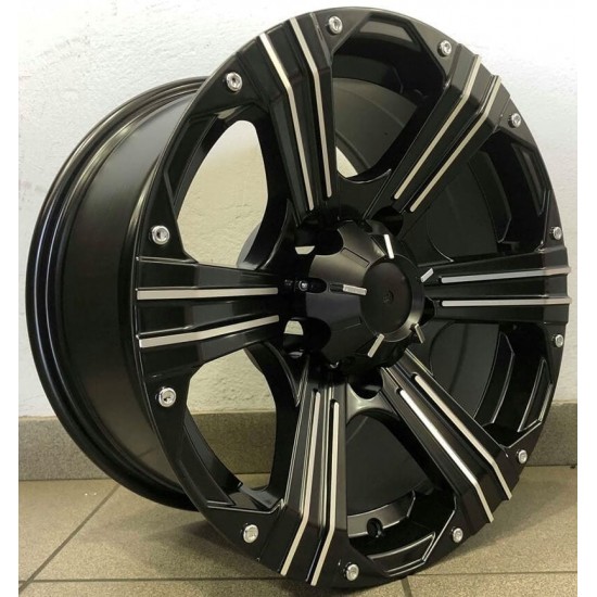 4X4 6040 8×16 5×139,7 ET0 Black Matt Face Machined