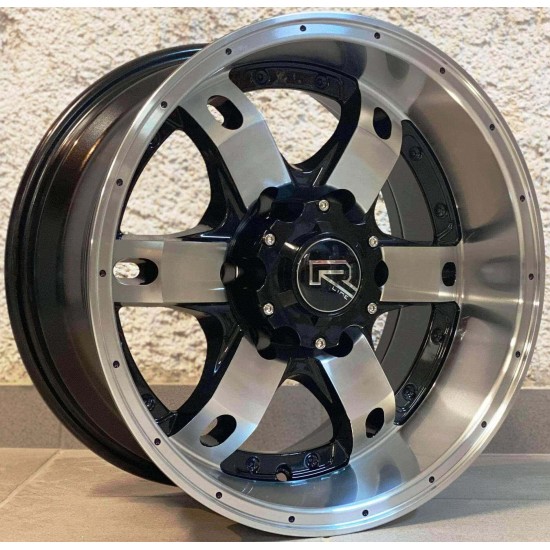 4X4 749 8×16 6×139,7 ET-10 Black Face Machined