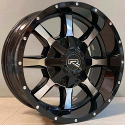 4X4 8037 9×18 5×120/127 ET0 Black Face Machined