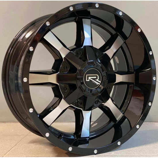 4X4 8037 9×18 6×114,3/120 ET0 Black Face Machined