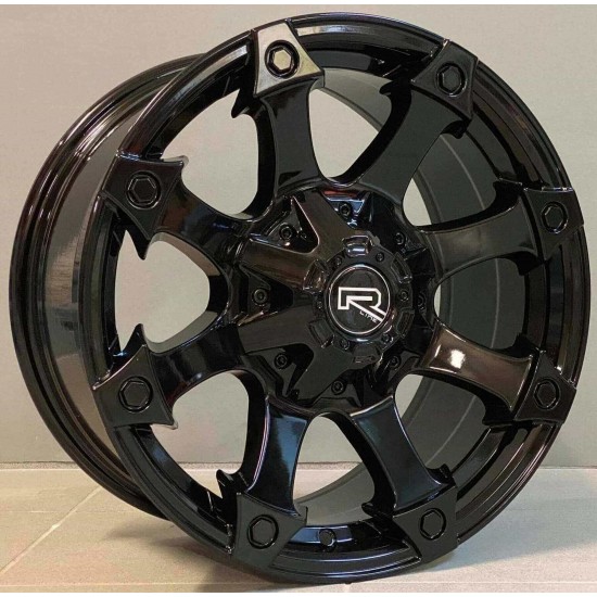 4X4 816 8,5×17 6×135/139,7 ET0 Glossy Black