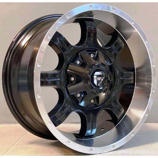 4X4 901 9×17 5×114,3 ET-12 Glossy Black Lip