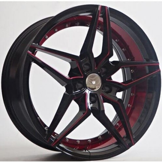 AFTER MARKET 80 8,5×18 5×112 ET45 Black Red Lip