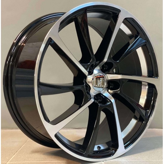 AUDI STYLE 1135 8×18 5×112 ET39 Black Face Machined