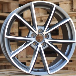 AUDI STYLE 115 7,5×17 5×100 ET39 Matt Gun Metal Face Machined AUDI STYLE 115 7,5×17 5×100 ET39 Matt Gun Metal Face Machined