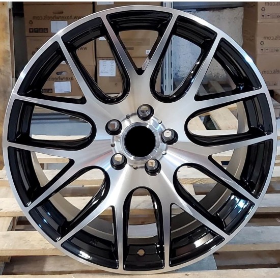 AUDI STYLE 135 8×18 5×112 ET35 Black Face Machined