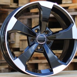 AUDI STYLE 1491 7,5×17 5×112 ET45 Black Face Machined