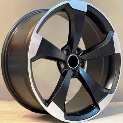 AUDI STYLE 1491 8×18 5×112 ET45 Black Matt Face Machined