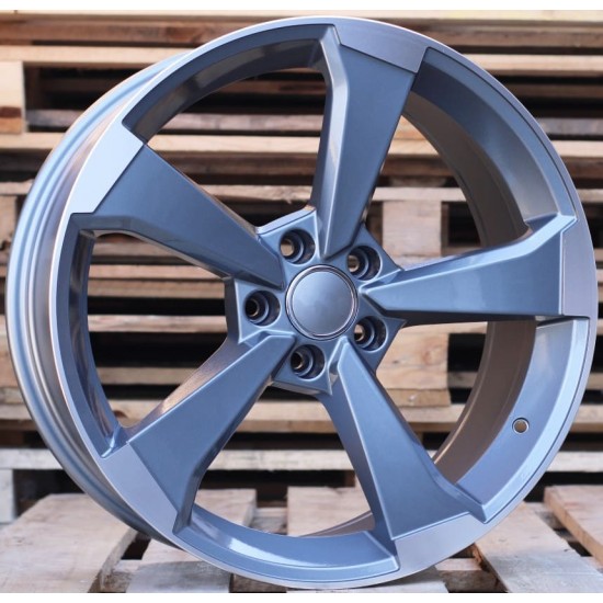 AUDI STYLE 1491 8×18 5×112 ET45 Gun Metal Face Machined