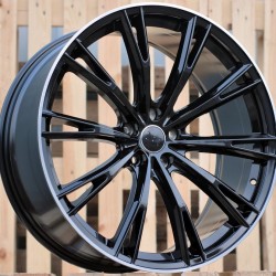 AUDI STYLE 5060 8×18 5×112 ET40 Glossy Black Lip